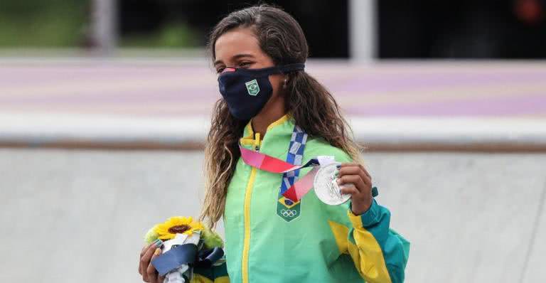 Rayssa Leal, de 13 anos, conquistou medalha de prata no skate - Wander Roberto/COB/Instagram/@timebrasil