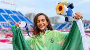 Rayssa se tornou mais jovem a medalhista olímpica da história do Brasil - Instagram/@rayssalealsk8