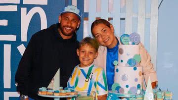 Davi Lucca ao lado do pais, Neymar Jr. e Carol Dantas - Instagram/@candantas