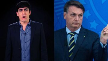 Marcelo Adnet decidiu gravar um 'áudio do zap' se passando por Bolsonaro - Reprodução/Youtube | Andressa Anholete/Getty Images