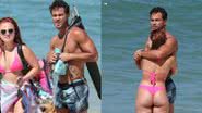 André Luiz e Larissa Manoela em clima íntimo na praia - AG News