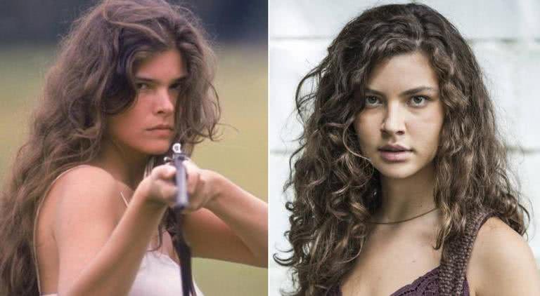 Cristiana Oliveira foi Juma em 'Pantanal'; Alanis Guillen viverá a personagem no remake - TV Manchete/ Globo