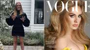 Adele antes e hoje, em entrevista à Vogue britânica - Instagram/ Vogue Britânica/ Steven Meisel