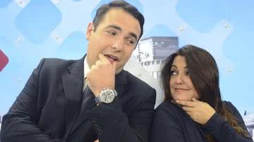 Reinaldo Gottino e Fabíola Reipert, do 'Balanço Geral SP' - RecordTV