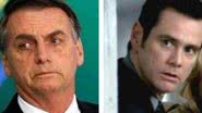 Jair Bolsonaro se confundiu com Jim Carrey. - montagem Instagram/@jairbolsonaro e divulgação