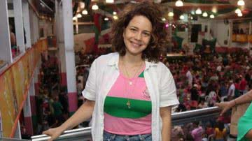 Leandra Leal na quadra da Mangueira, no Rio - Thiago Mattos/AgNews