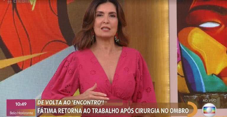 Fátima Bernardes voltou ao 'Encontro' - TV Globo