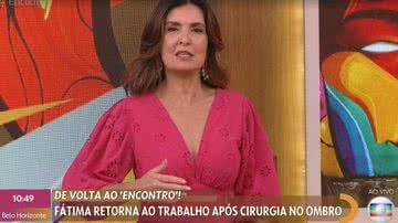 Fátima Bernardes voltou ao 'Encontro' - TV Globo