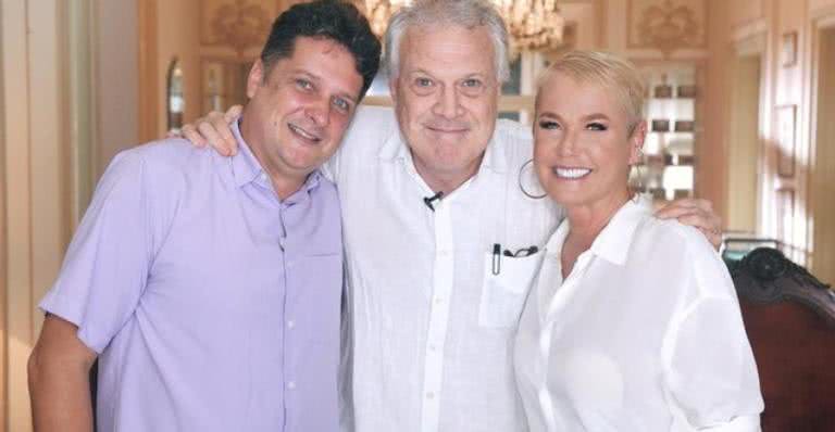 Pedro Bial promoveu o reencontro entre Xuxa Meneghel e Marcelo Ribeiro - Reprodução/O Globo