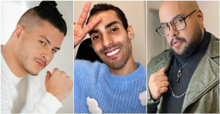 Arthur Aguiar, Douglas Souza e Tiago Abravanel são os nomes mais cotados pelos portais da Internet - Instagram/@arthuraguiar | Instagram/@douglasouza | Instagram/@tiagoabravanel