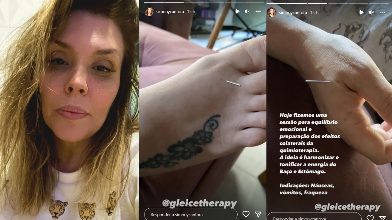 Simony compartilha tratamento alternativo para preparar seu corpo para receber quimioterapia. - Instagram: @simonycantora