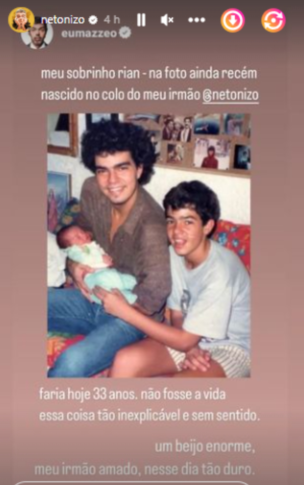 Bruno Mazzeo, Nizo Neto, sobrinho