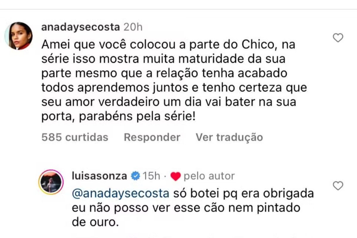 comentário Luisa Sonza