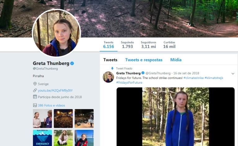 Twitter de Greta Thunberg