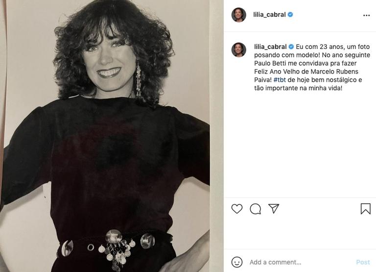 Lilia Cabral compartilha clique antigo e ganha chuva de elogios dos seguidores