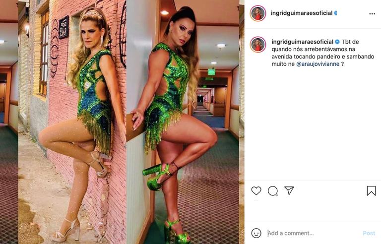 Ingrid Guimarães veste look carnavalesco e se compara a Viviane Araújo