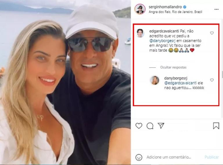 Sérgio Mallandro pode estar noivo de Danielly Borges, segundo seu filho