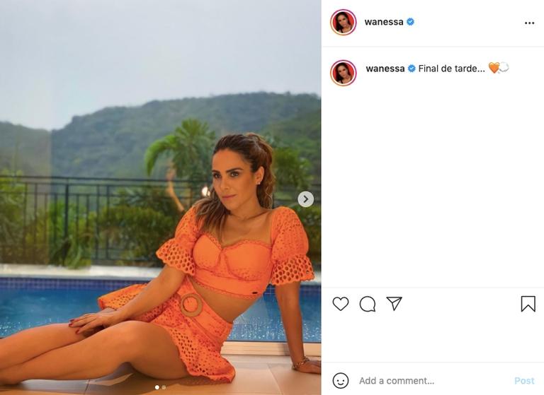 Wanessa Camargo aposta em look todo laranja