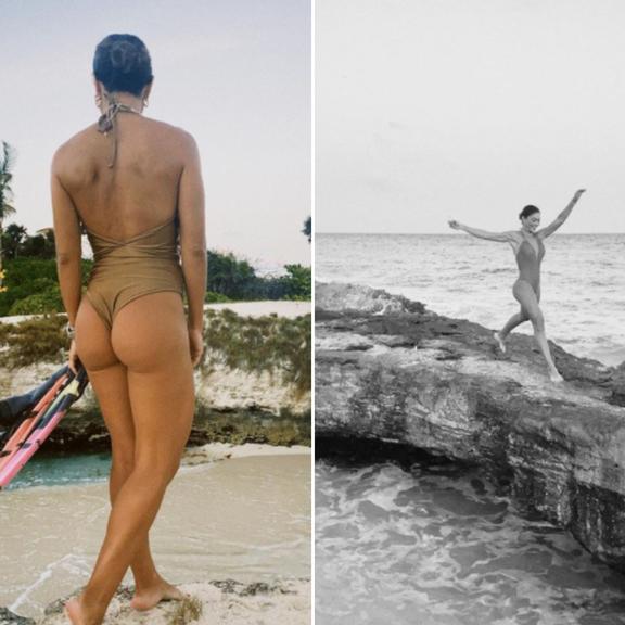 Juliana Paes surpreende ao posar em praia paradisíaca 