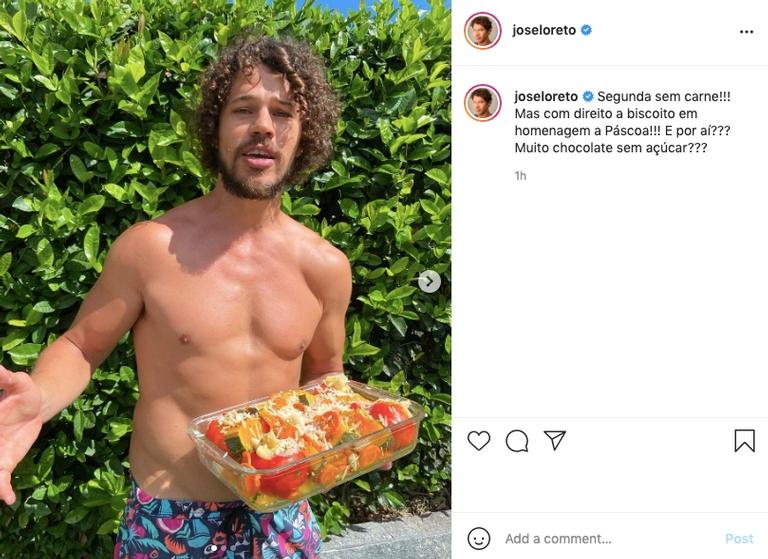 José Loreto surge sem camisa e deixa seguidores babando