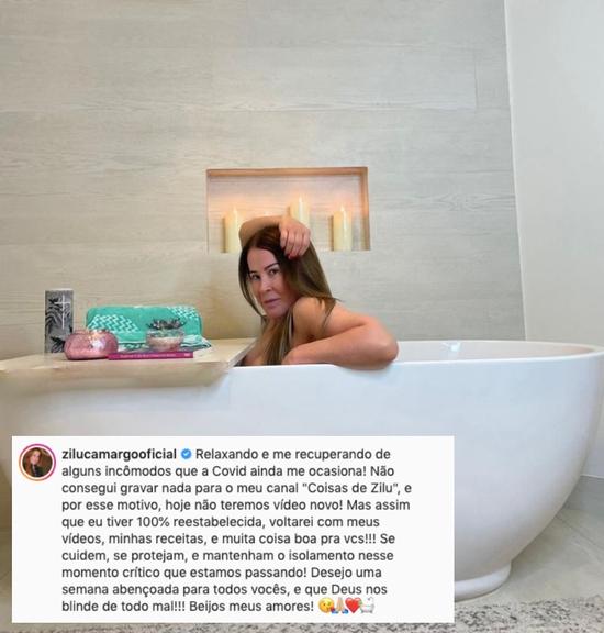 Zilu Godoi arranca elogios ao posar nua em banho de banheira