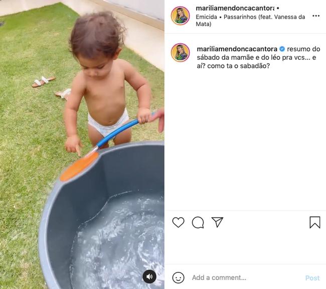 Marília Mendonça mostra Léo se divertindo e fãs se derretem