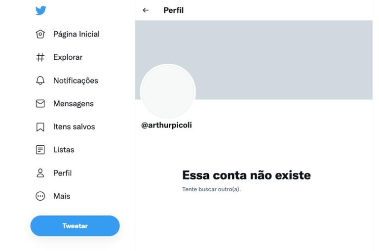 Arthur Picoli exclui perfil do Twitter após receber ameaças