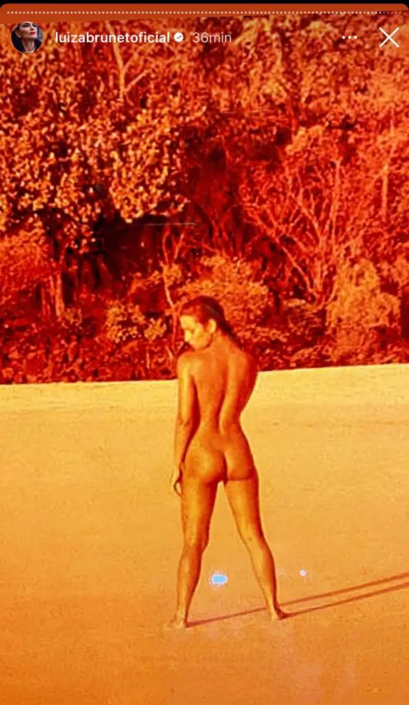 Luiza Brunet posta nude no dia do seu aniversário