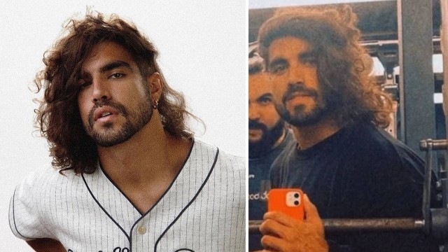 Caio Castro aparece com cabelos longos